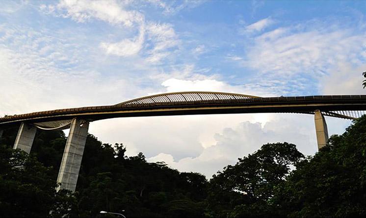 新加坡最高的人行天橋 -- 亨德申波浪橋