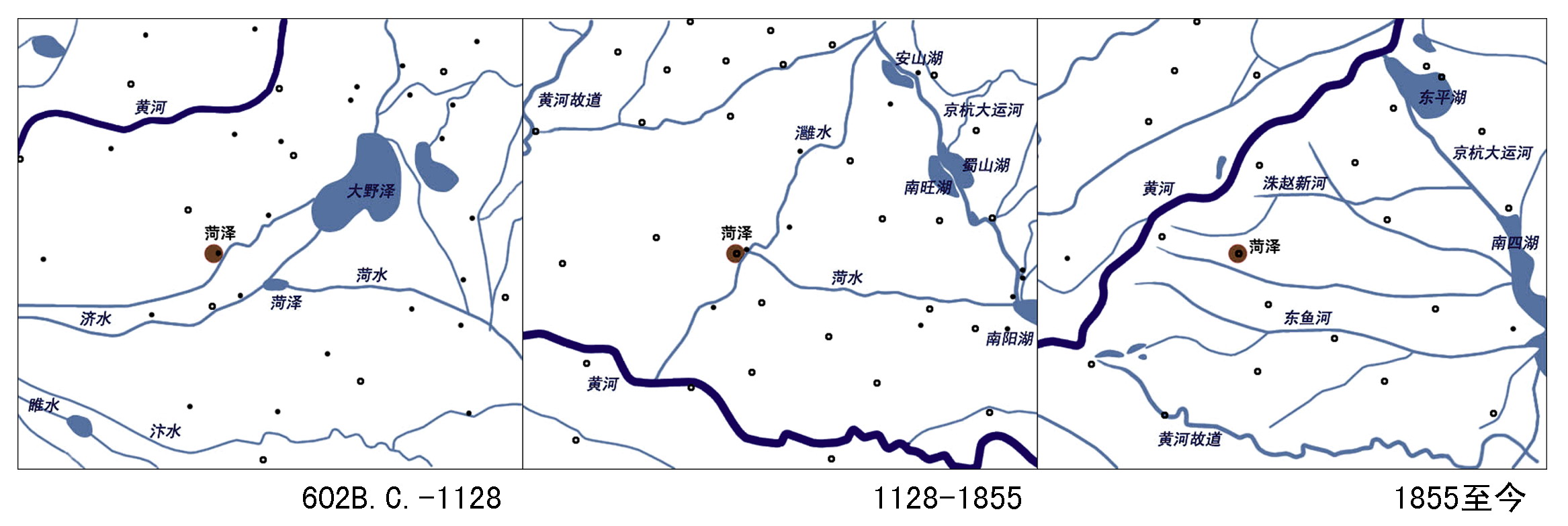 圖4 黃河歷史上在菏澤地區(qū)的改道(1).jpg